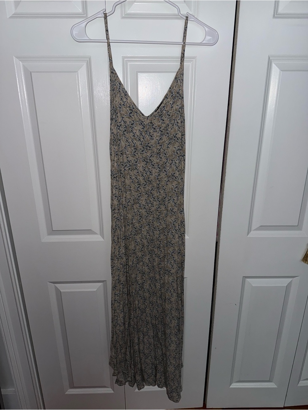 Final Touch Beige Floral Maxi Slip Dress